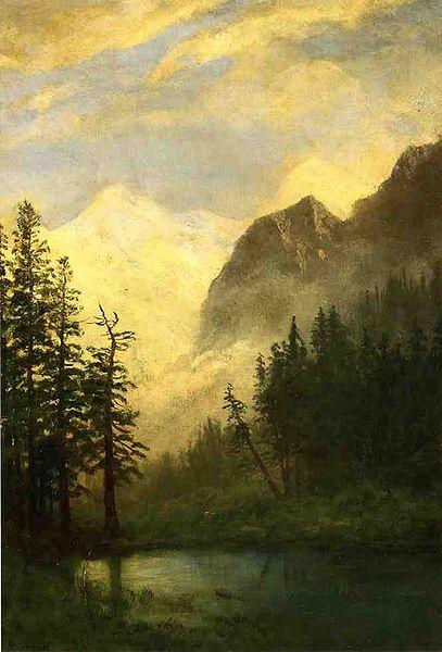 Albert Bierstadt Moonlit Landscape